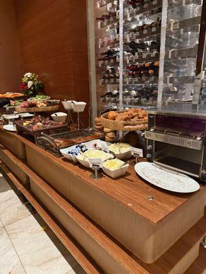 Breads and Smoked Salmon area.