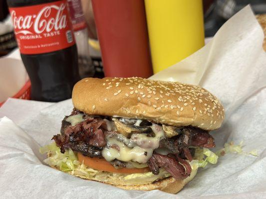 Best-burger (with added mushrooms)