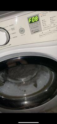 Broken washer, locked door, doesn't spin