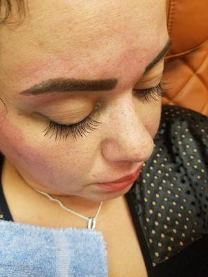 Our team is expert at eyebrow waxing :)