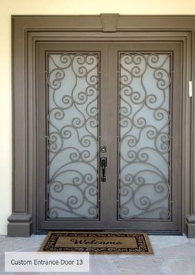 Isaac's Ironworks "Excellence by Design"- Photo of our Custom Entrance Door. Call us for your Free On-Site Estimate  818-982-1955. All SoCal