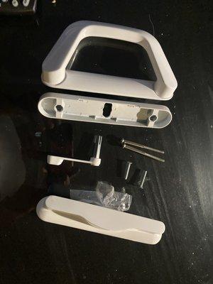 Patio door handle set