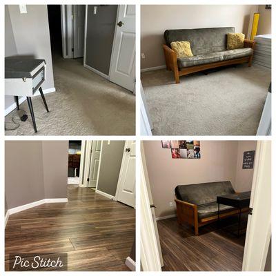 From carpet to laminate