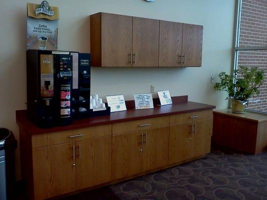 Never saw a library with a place to buy coffee. Very cool!