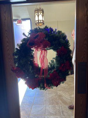 Christmas Wreath on Door