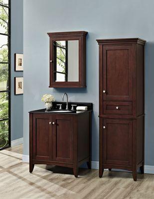 A great way to update your space is with a traditional bathroom vanity that is known to feature natural wood tones, clean lin...