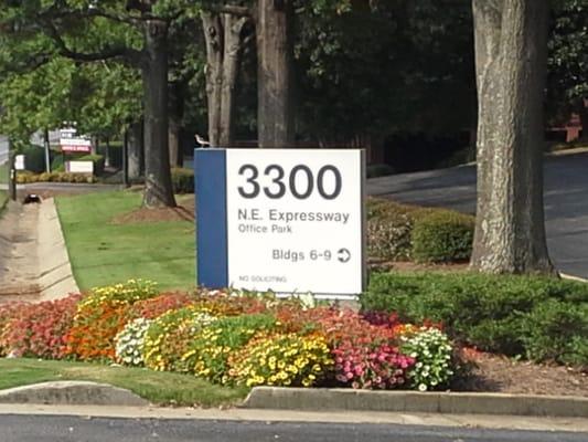 Sign at entrance off I-85 access road.