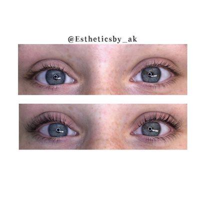 Lash lift and tint