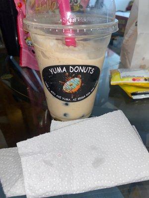 Caramel smoothie w/ boba