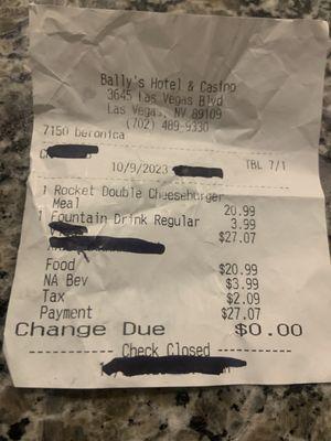 Price for dbl cheeseburger meal Oct 2023