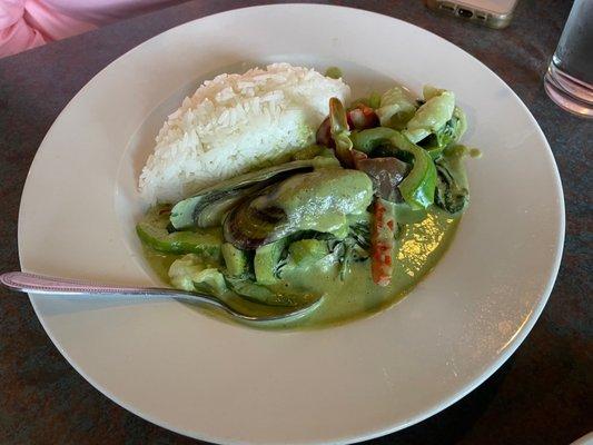 Green Curry with seafood! Delicious with lots of seafood!