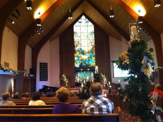 This church is full of Beautiful stained glass windows.