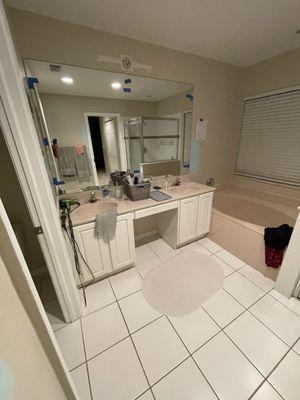 Before renovation and tub removal.