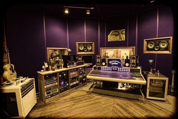 Control room A featuring our vintage Trident Series 80 console.