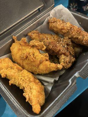 Tenders lemon pepper and sweet soy