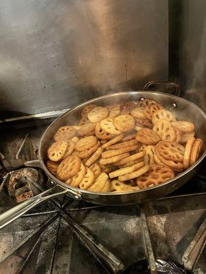 Stewed lotus root from Korean Banchan and Bibimbap Class