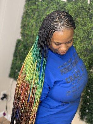 Tribal Braids with Customized Color