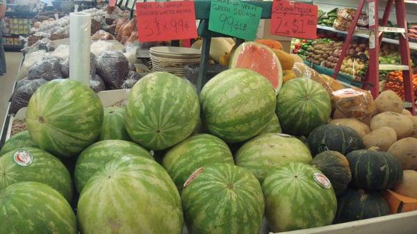 WATERMELONS ARE IN SEASON.