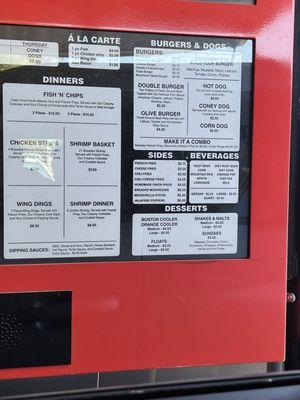 Updated menu 5/30/2024