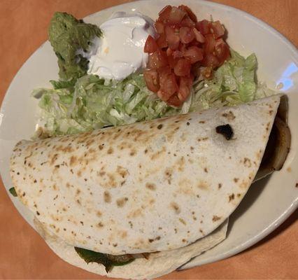 Fajita vegetable quesadilla