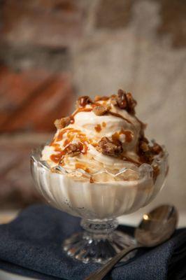 Pecan Praline Ice Cream at Nina's Creole Cottage at Caesars New Orleans in the Heart of the Quarter, Open 7 Days a Week.