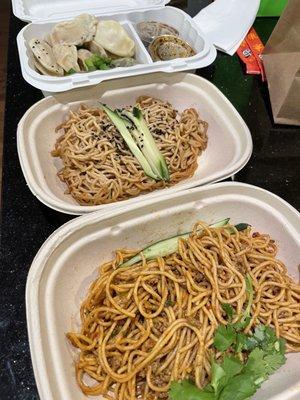 Dumplings, Chilled Sesame Noodles & Dan Dan noodles