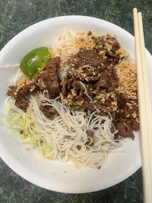 Beef on vermicelli