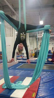 Aerial Silks -one of our intermediate students