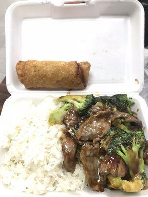 this beef and broccoli and shrimp roll were hot to the touch bruh/sis