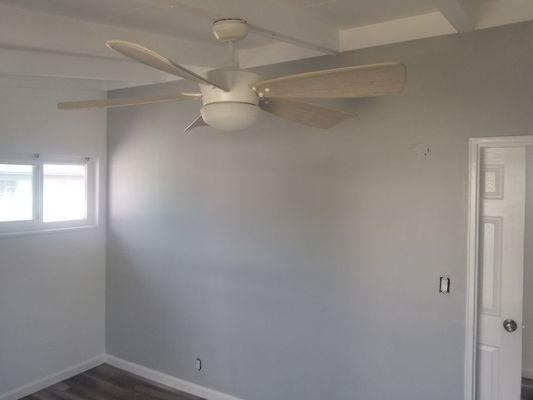 Almost done with the house remodel, added a fan/light to a room instead of a half hot plug.