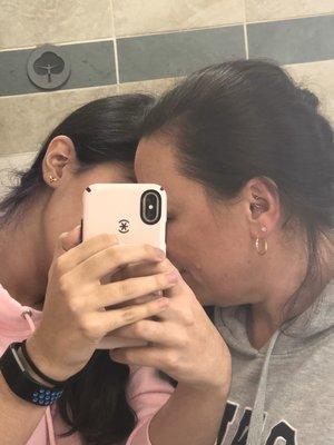 Both daith piercings