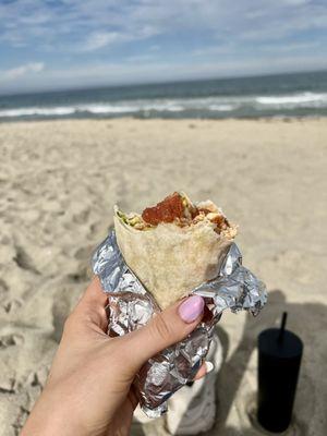 My burrito, and extra salsa!!