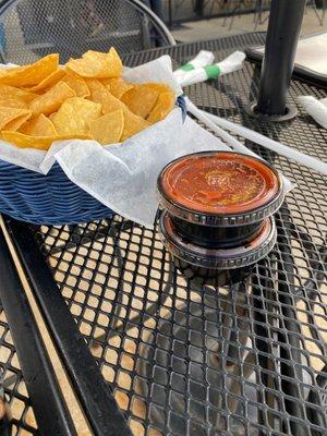 Individual salsas for everyone at the table.