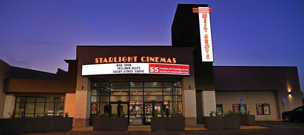 Newly remodeled and now called the Starlight West Grove Cinemas!