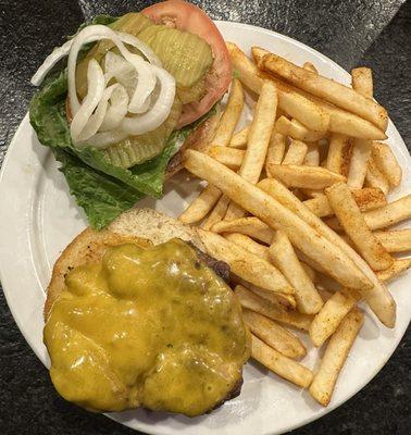 Angus Beef Cheeseburger lunch special..$12.