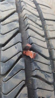 A tire plug is used when an object enters into your tire and causes a small hole.

The plug fills the hole so your tire can hold air again.