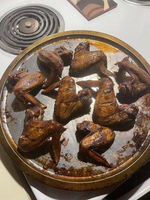 Smoked wings( brought them home and heated them up a few hours later) still were as if they came right off the smoker