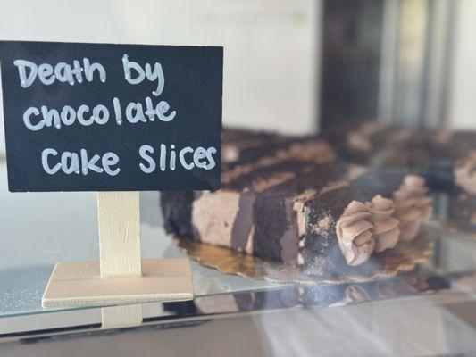 Death by chocolate cake slices!