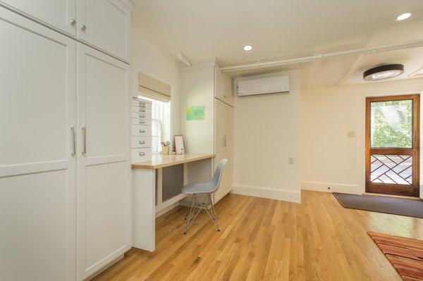 Office space in Needham mudroom