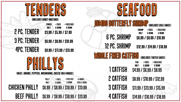 Updated Menu Pricing