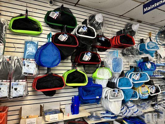 Discount Pool Mart Canoga Park Leaf Skimmer Nets and accessories section.