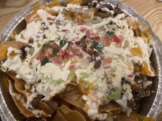 Steak Nachos (generous portions)