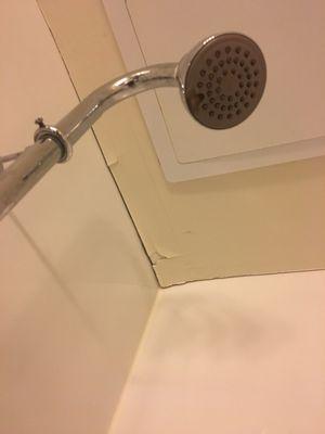 Cracked pealing ceiling in shower