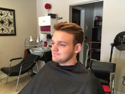 Professional men's hairstyling by an experienced barber in downtown Downers Grove,Il.