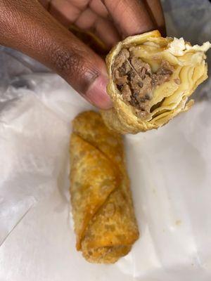 Cheesesteak egg rolls