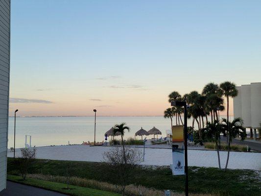 Sunrise was on the other side of the building but I still had a beautiful view from our balcony.