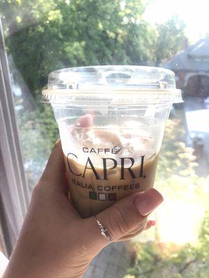 Iced latte with oat milk