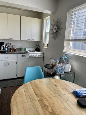 Kitchen area fully stocked