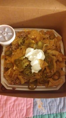 Bbq pork nachos