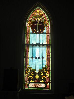 One of our beautiful stained glass windows, ca. 1900